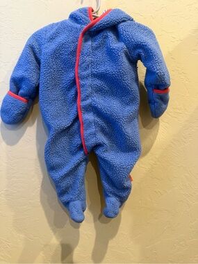 Magnetic Me Baby Size Newborn Fleece Hooded Pram Blue Stripes 0-3 months